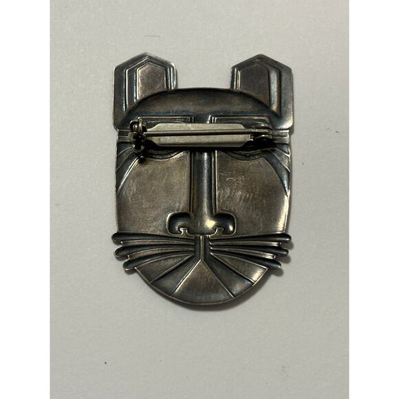 Laurel Burch Sterling Silver Tiger "Miikio" Brooch Pin - Picture 4 of 4